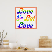 LIEBE UND GELASSEN LIEBE POSTER (Küche)