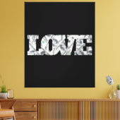 Liebe und Geldmauer Leinwanddruck (Insitu (Wohnzimmer))