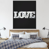 Liebe und Geldmauer Leinwanddruck (Insitu (Schlafzimmer))