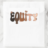 Liebe und Gerechtigkeit Rechteckiger Aufkleber (Tasche)