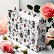 Liebe und Geschenke Valentinstag Hand gezeichnet G