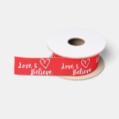 Liebe und Glaube an den Valentinstag Satinband (Spule)