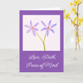 Liebe und Glaubenskrebs erhalten Wohlfahrtskarte Karte (Gelbe Blume)