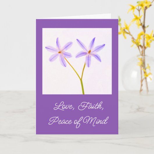 Liebe und Glaubenskrebs erhalten Wohlfahrtskarte Karte (Gelbe Blume)