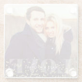 Liebe und Glitzern Foto Glasuntersetzer (Rückseite)