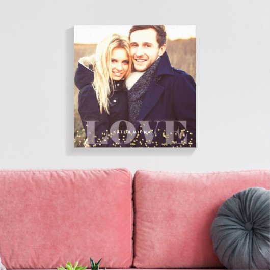 Liebe und Glitzern Foto Leinwanddruck (Insitu (Wohnzimmer))
