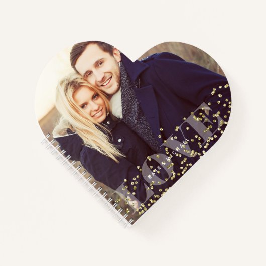 Liebe und Glitzern Foto Notizblock (Vorderseite)