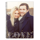 Liebe und Glitzern Foto Notizblock (Vorderseite)