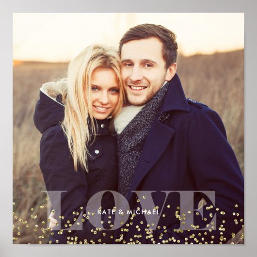 Liebe und Glitzern Foto Poster (Vorne)