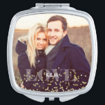 "Liebe" und Glitzern Foto Taschenspiegel<br><div class="desc">Elegantes und einfaches personalisiertes Foto-Design,  perfekt für den Muttertag,  als Hochzeitsgeschenk oder Jubiläumsgeschenk,  Abschluss Geschenk,  etc.</div>