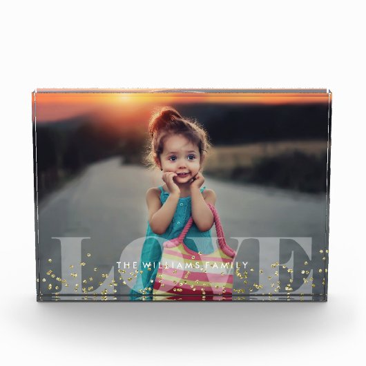 Liebe und Glitzern Fotoblock (Vorderseite)