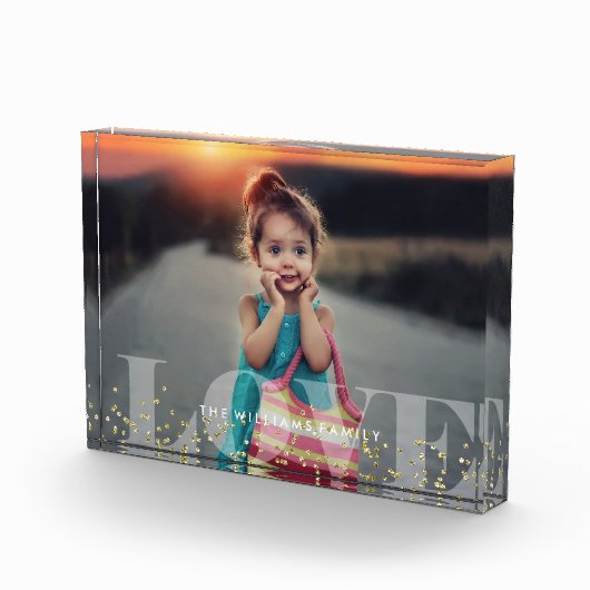 Liebe und Glitzern Fotoblock (Rechts)