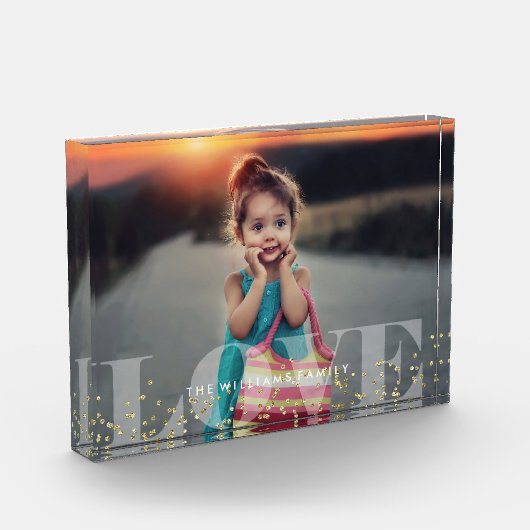 Liebe und Glitzern Fotoblock (Links)