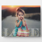 Liebe und Glitzern Fotoplatte (Vorderseite)