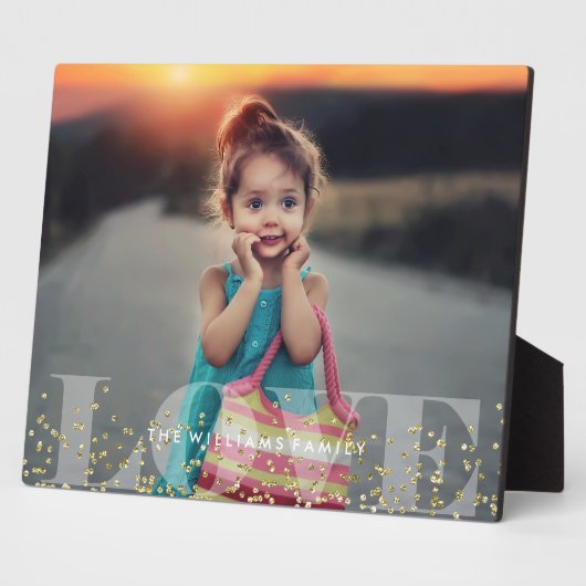 Liebe und Glitzern Fotoplatte (Seite)