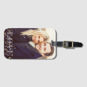 Liebe und Glitzern überlagern Benutzerdefiniertes  Gepäckanhänger (Vorderseite (Horizontal))