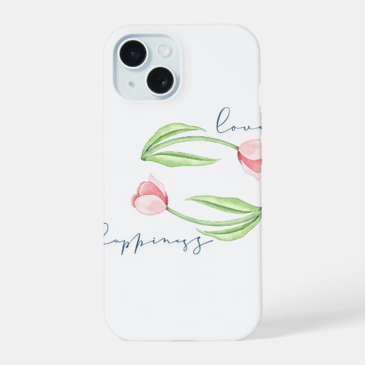 Liebe und Glück iPhone 15 Hülle (Rückseite)