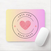 Liebe und Glück trinken Untersetzer Mousepad (Mit Mouse)