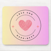 Liebe und Glück trinken Untersetzer Mousepad (Vorne)