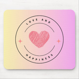 Liebe und Glück trinken Untersetzer Mousepad