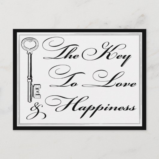 Liebe und Glücksgefühl Wichtige Beratung Hochzeits Hinweiskarte (Vorderseite)