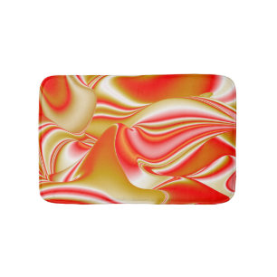 Liebe und Gold Abstrakt 3D Rainbowart Badematte