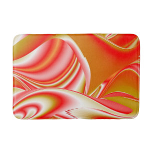Liebe und Gold Abstrakt 3D Rainbowart Badematte