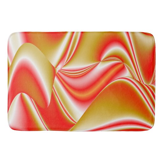 Liebe und Gold Abstrakt 3D Rainbowart Badematte (Vorderseite)