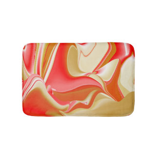 Liebe und Gold Abstrakt 3D Rainbowart Badematte