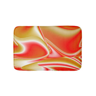 Liebe und Gold Abstrakt 3D Rainbowart Badematte
