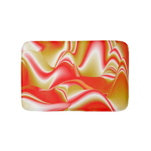 Liebe und Gold Abstrakt 3D Rainbowart Badematte
