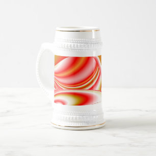Liebe und Gold Abstrakt 3D Rainbowart Bierglas