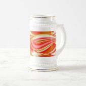 Liebe und Gold Abstrakt 3D Rainbowart Bierglas (VorderseiteRechts)
