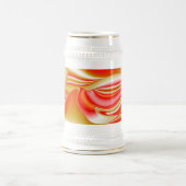 Liebe und Gold Abstrakt 3D Rainbowart Bierglas (Mittel)