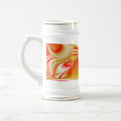 Liebe und Gold Abstrakt 3D Rainbowart Bierglas (Links)