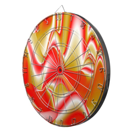 Liebe und Gold Abstrakt 3D Rainbowart Dartscheibe (Vorderseite rechts)