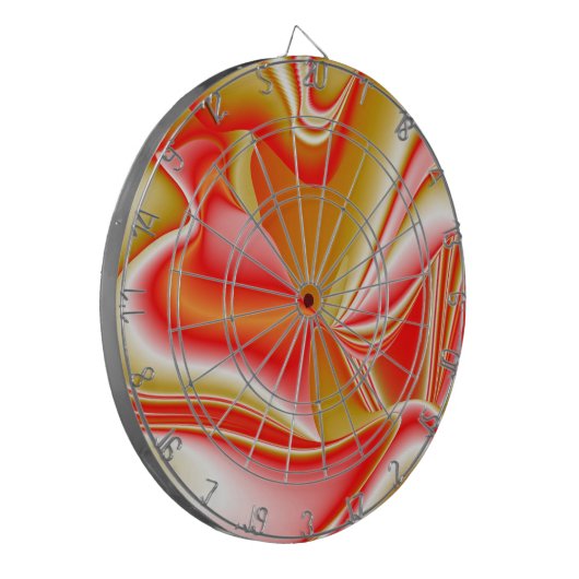 Liebe und Gold Abstrakt 3D Rainbowart Dartscheibe (Vorderseite Links)