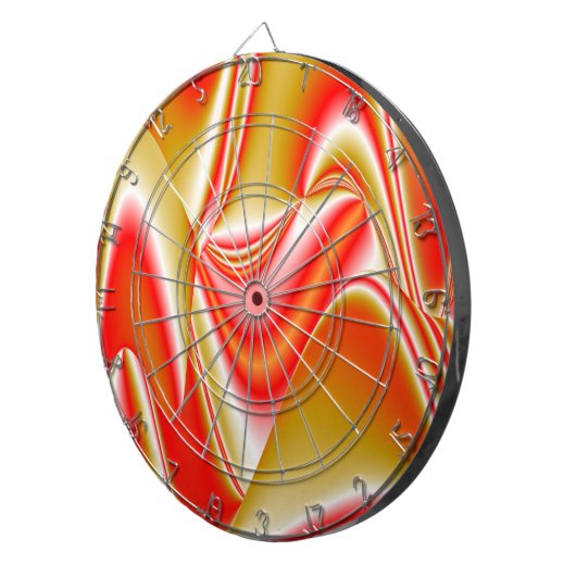 Liebe und Gold Abstrakt 3D Rainbowart Dartscheibe (Vorderseite rechts)