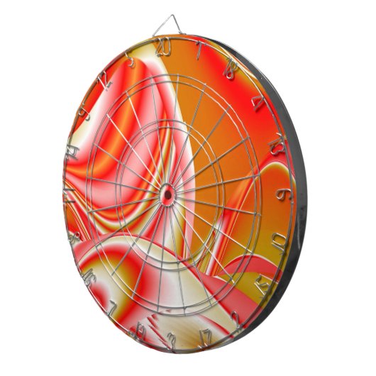 Liebe und Gold Abstrakt 3D Rainbowart Dartscheibe (Vorderseite rechts)