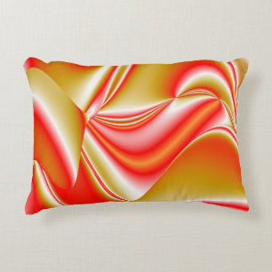 Liebe und Gold Abstrakt 3D Rainbowart Dekokissen