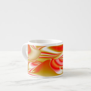 Liebe und Gold Abstrakt 3D Rainbowart Espressotasse