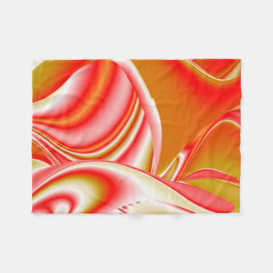 Liebe und Gold Abstrakt 3D Rainbowart Fleecedecke