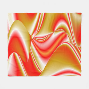 Liebe und Gold Abstrakt 3D Rainbowart Fleecedecke
