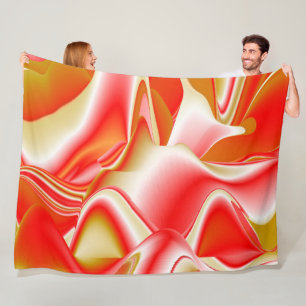 Liebe und Gold Abstrakt 3D Rainbowart Fleecedecke