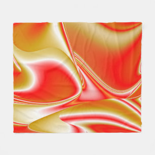 Liebe und Gold Abstrakt 3D Rainbowart Fleecedecke