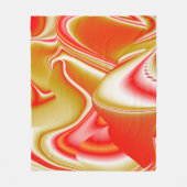 Liebe und Gold Abstrakt 3D Rainbowart Fleecedecke (Vorderseite)