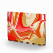 Liebe und Gold Abstrakt 3D Rainbowart Fotoblock (Rechts)