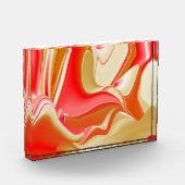 Liebe und Gold Abstrakt 3D Rainbowart Fotoblock (Links)