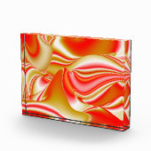 Liebe und Gold Abstrakt 3D Rainbowart Fotoblock (Rechts)