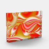 Liebe und Gold Abstrakt 3D Rainbowart Fotoblock (Links)